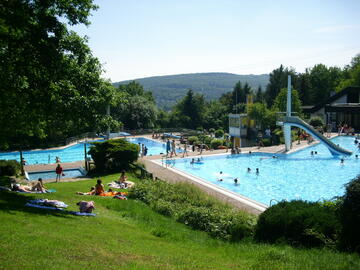 Blick über das Waldschwimmbad