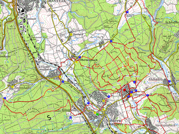 Übersichtskarte Wanderwege