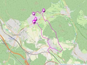 Karte der Hessischen Apfelwein- und Streuobstroute Teil Main-Taunus 1